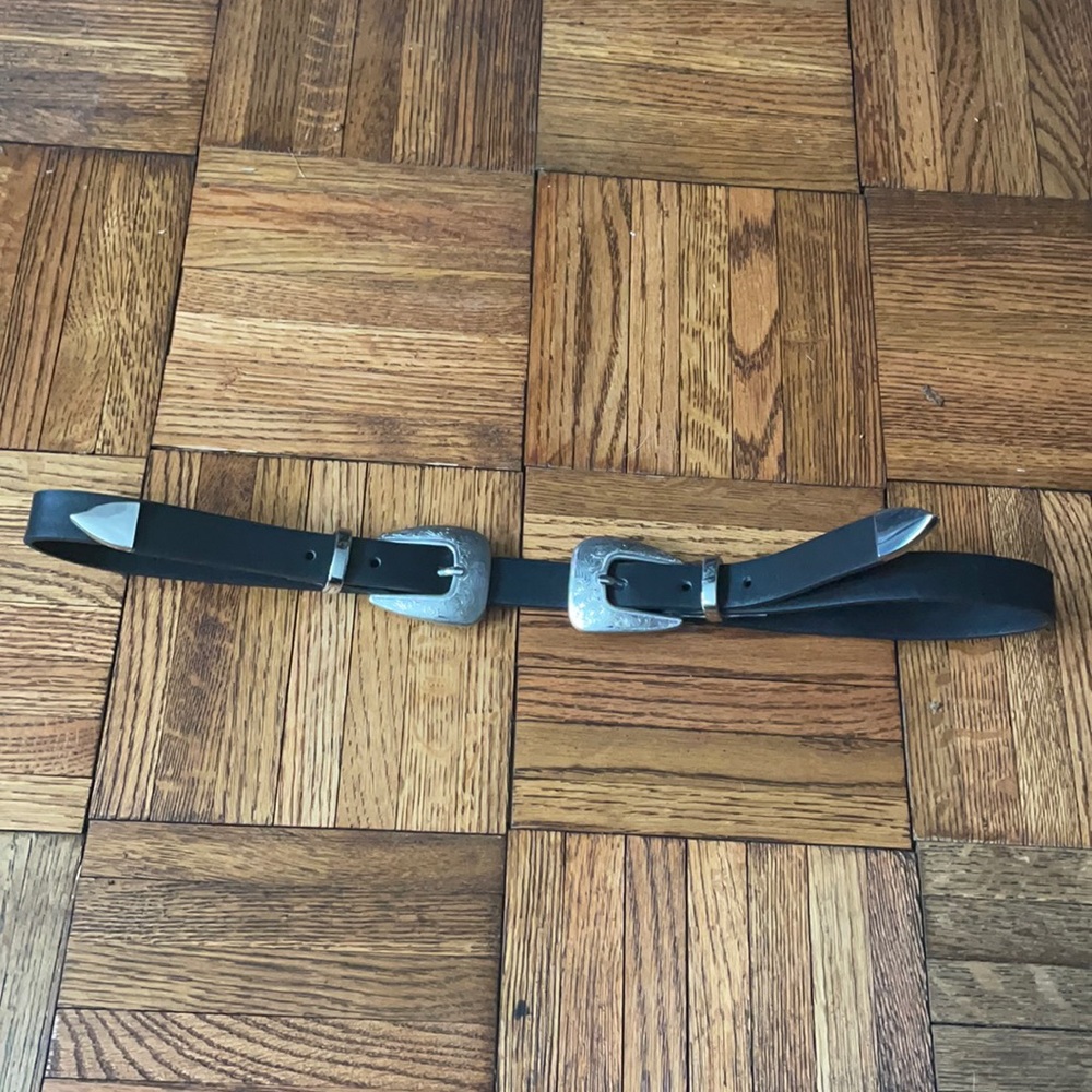 Black & Silver Western Style Belt